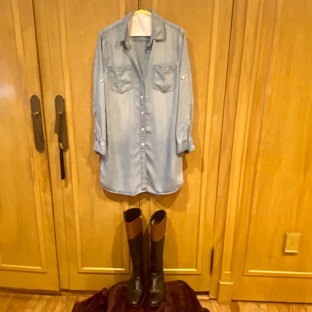 Versatile Denim Shirt Dress